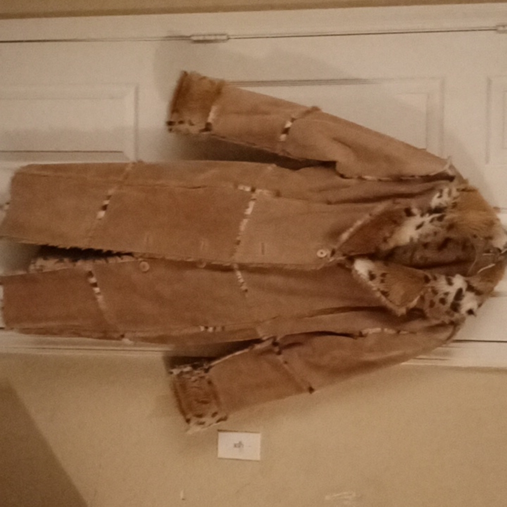 Reversable Randolph Duke shearling faux fur leathe